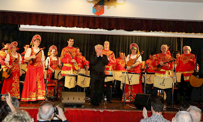 The orchestra "Balalaika" performs at the Russian Club of Sydney