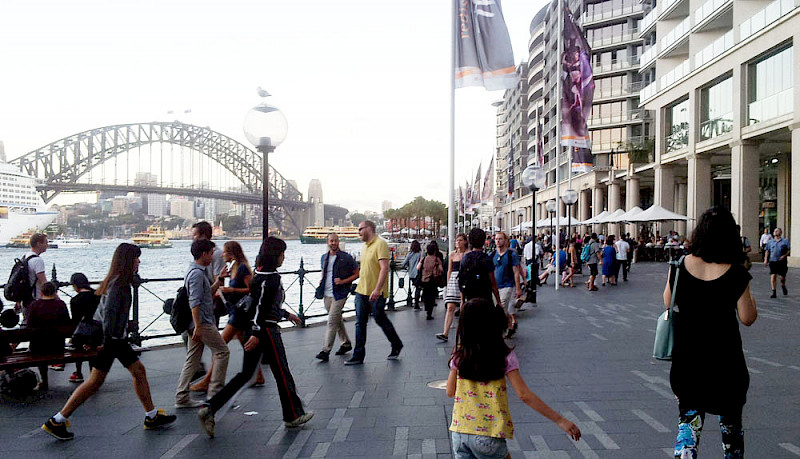 Writers Walk on Sydney Quay