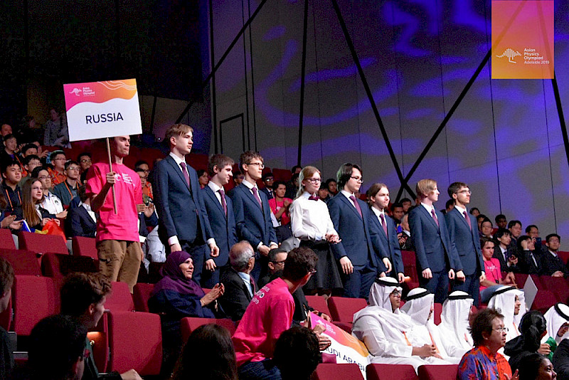 Russian schoolchildren at the Olympics in Adelaide