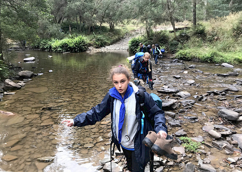 Russian scouts camping near the Yarra River