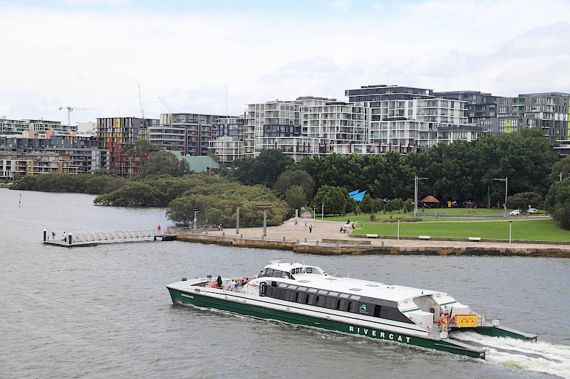 Urban area by the river