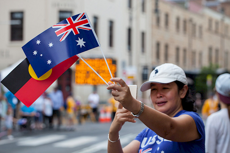 Австралийское гражданство в День Австралии