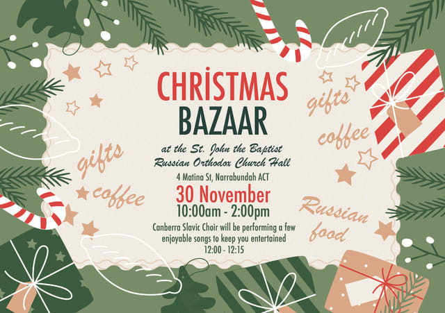 The Russian Christmas Bazaar is back in Canberra!